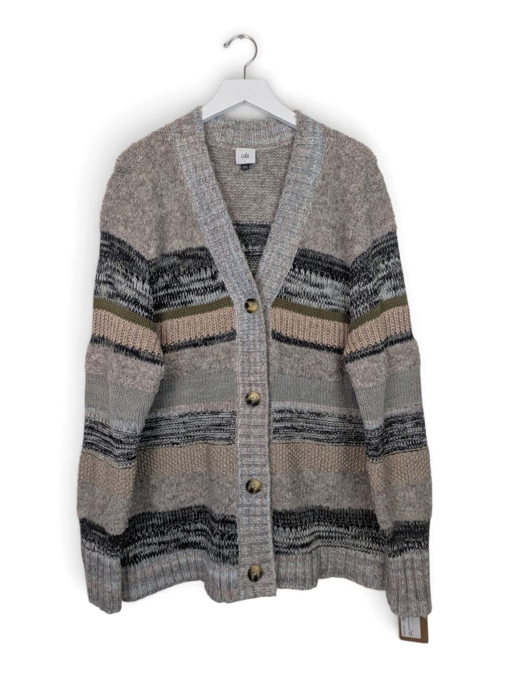CAbi Chunky Knit #4471 Boyfriend Cardigan - Large